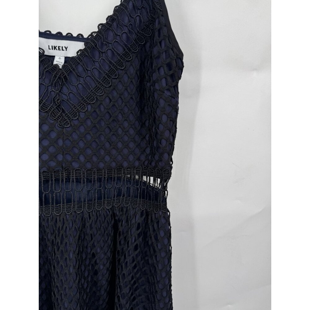 Likely Glencoe Fence Lace Sleeveless Dress Women‎ S V-neck and Exposed Waist - Picture 7 of 9